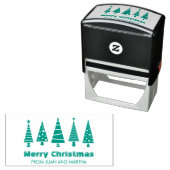 Fir Trees kerst Self-Inking Rubber Stamp Zelfinktende Stempel (In situ)