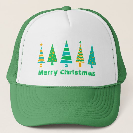 Fir Trees Kerst Trucker Hoed Trucker Pet (Voorkant)