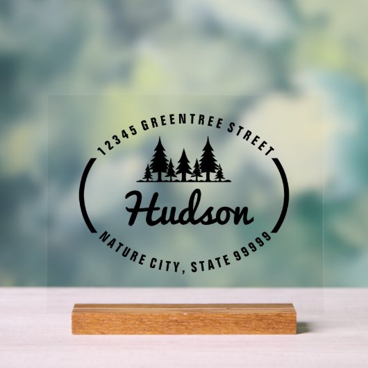 Fir Trees Oval Design ID304 (Neutre)