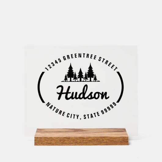 Fir Trees Oval Design ID304 (Recto)