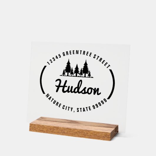 Fir Trees Oval Design ID304 (Angle)