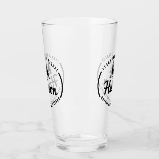 Fir Trees Oval Design ID304 Glas (Links)