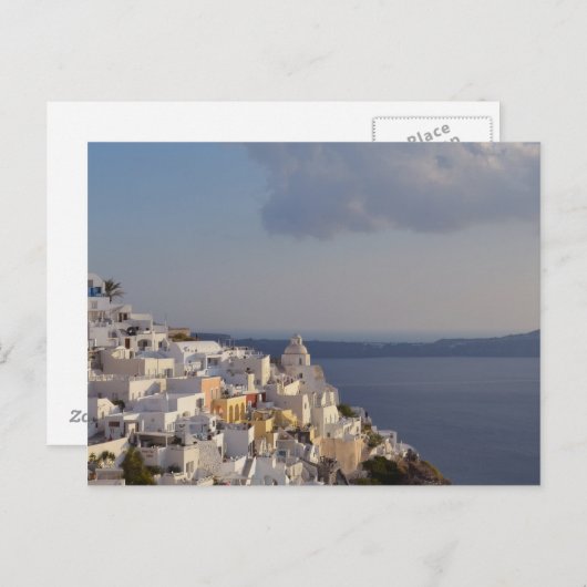 Fira, carte postale Santorin (Devant / Derrière)