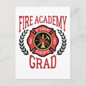 Fire Academy Afstudeerder Afstuderen Briefkaart (Voorkant)