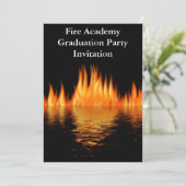 Fire Academy Graduy Party Invitation Fireman Kaart (Staand voorkant)
