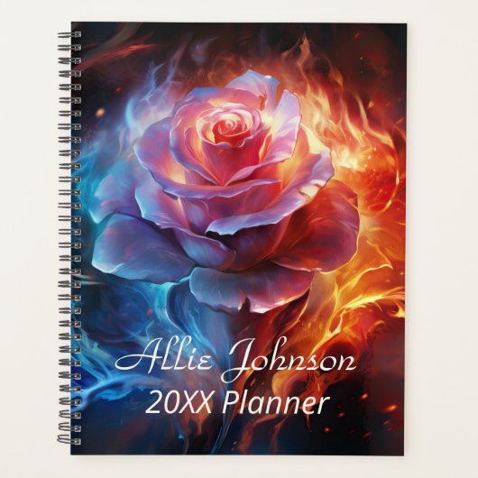 Fire and Ice Roos gepersonaliseerd Planner (Voorkant)