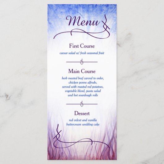 Fire and Ice Theme Custom Menu - Waterverf (Voorkant)