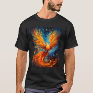 Fire and Phoenix Mythical Bird Rising Born Again T-shirt