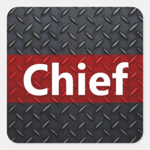 Fire and Rescue Diamond Bord Vierkante Sticker