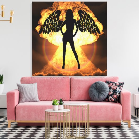 Fire Angel Canvas Afdruk (Insitu (Woonkamer))