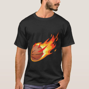 Fire Ball Basketbal Shot is vuur en maakt games T-shirt
