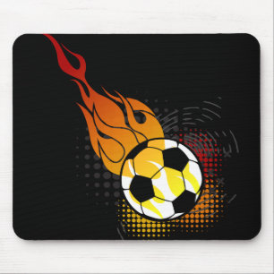 Fire Ball Soccer Mousepad Muismat