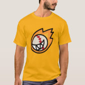 Fire Baseball Smile T-Shirt  (Devant)