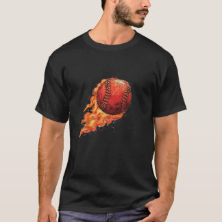 Fire Baseball  T-shirt