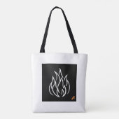 "Fire Black Design Bag te koop – Vet en opvallend Draagtas (Achterkant)