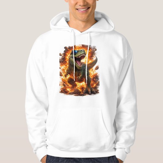 Fire Blast Dinosaur 3D Graphic T-Shirt | Bold Stre (Voorkant)
