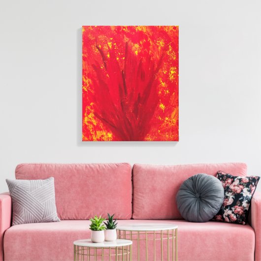 FIRE BLOOM canvas print (Insitu (Woonkamer))