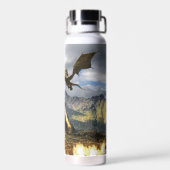 Fire Breathing Dragon Wyvern Waterfles (Achterkant)