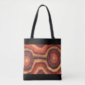 Fire Camp Aboriginal Art Canvas tas (Voorkant)