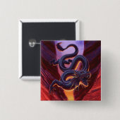 "Fire Cavern" Vierkante Button 5,1 Cm (Voorkant /achterkant)