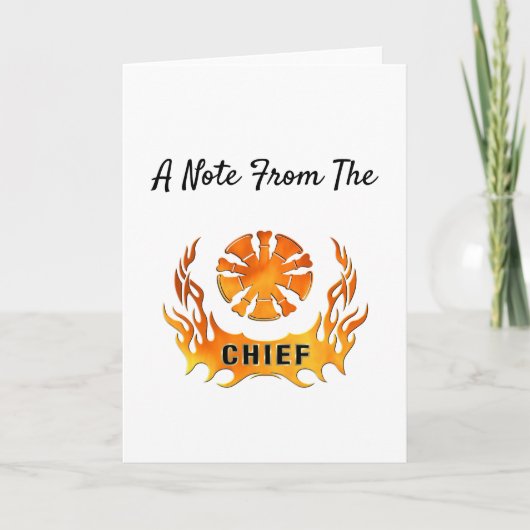 Fire Chief merkt op Kaart (Voorkant)