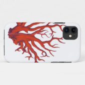 FIRE CORAL op witte achtergrondtelefoondekking Case-Mate iPhone Case (Achterkant (horizontaal))
