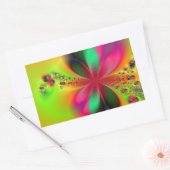 Fire Dance Fractal Art Rechthoekige Sticker (Envelop)