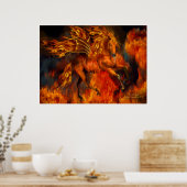 Fire Dancer Fantasy Art Poster (Keuken)