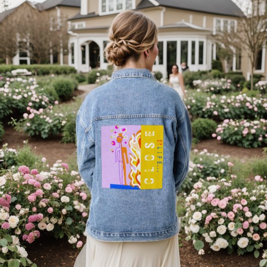 fire denim jacket (Huwelijk Achterkant)