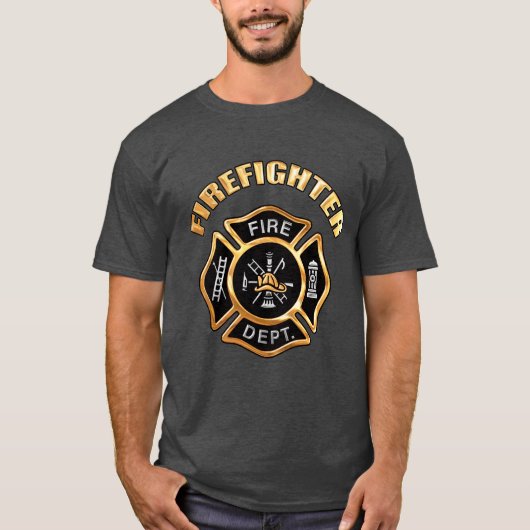 Fire Department Gold Badge T-shirt (Voorkant)