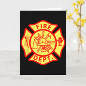 Fire Department Logo Uniform Fireman Symbol Firefi Kaart (Gele Bloem)