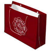 Fire Dept/Firefighter Large Cft Bag Large Cadeautasje (Voorkant Gekanteld)
