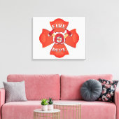 Fire Dept Logo Canvas Afdruk (Insitu (Woonkamer))