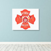 Fire Dept Logo Canvas Afdruk (Insitu (Houten vloer))
