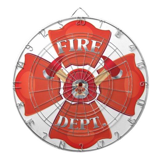Fire Dept Logo Dartbord (Voorkant)