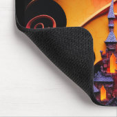 Fire Dragon Castle Fantasy Art Mythical Creaters Muismat (Hoek)