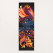 Fire Dragon Castle Fantasy Art Mythical Creaters Yogamat (Achterkant)