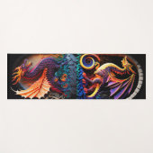 Fire Dragon Castle Fantasy Art Mythical Creaters Yogamat (Voorkant (horizontaal))