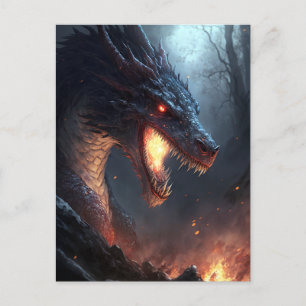 Fire Dragon Fantasy Art Briefkaart