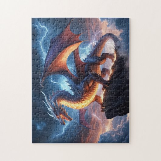 Fire Dragon Fantasy Puzzel voor Game Lovers Legpuzzel (Verticaal)