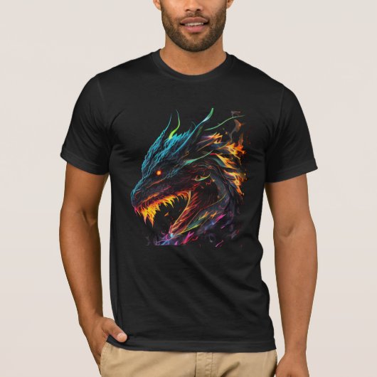 Fire Dragon Flame Dragon Graphic T-shirt (Voorkant)