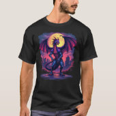 Fire Dragon Moonlight City Graphic T-shirt (Voorkant)
