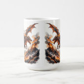 Fire Dragon Mug | Flaming Dragon Accent Coffee Mug (Centre)