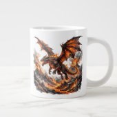 Fire Dragon Mug | Flaming Dragon Accent Coffee Mug (Droite)