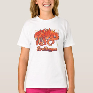 Fire dragon, pixel art t-shirt