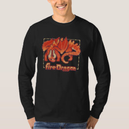 Fire dragon, pixel art t-shirt
