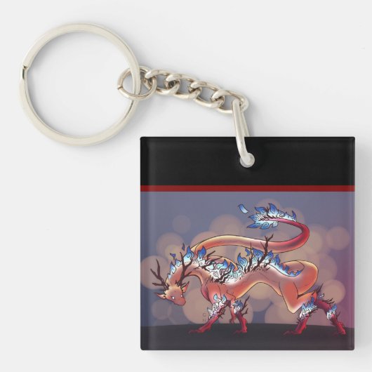 Fire Dragon Sleutelhanger (voorkant)
