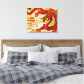 Fire Dragon Stretched Canvas Afdruk (Insitu (Slaapkamer))