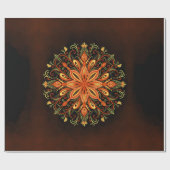 Fire Element Mandala - Kaleidoscopische Vlammensch Cadeaupapier (Vlak)