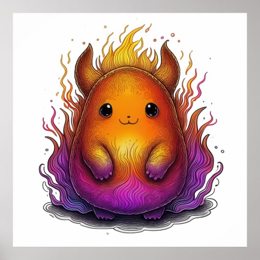 Fire Elemental Companion Poster (Voorkant)